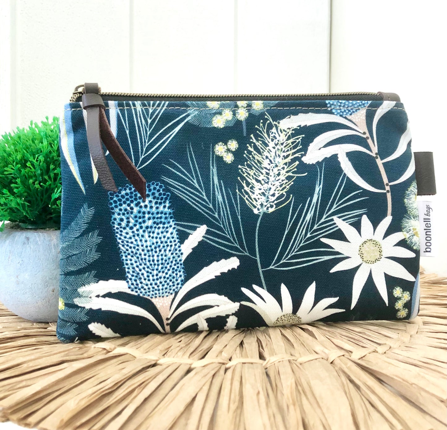 Matching Zipper Pouch in Moonlight Flora