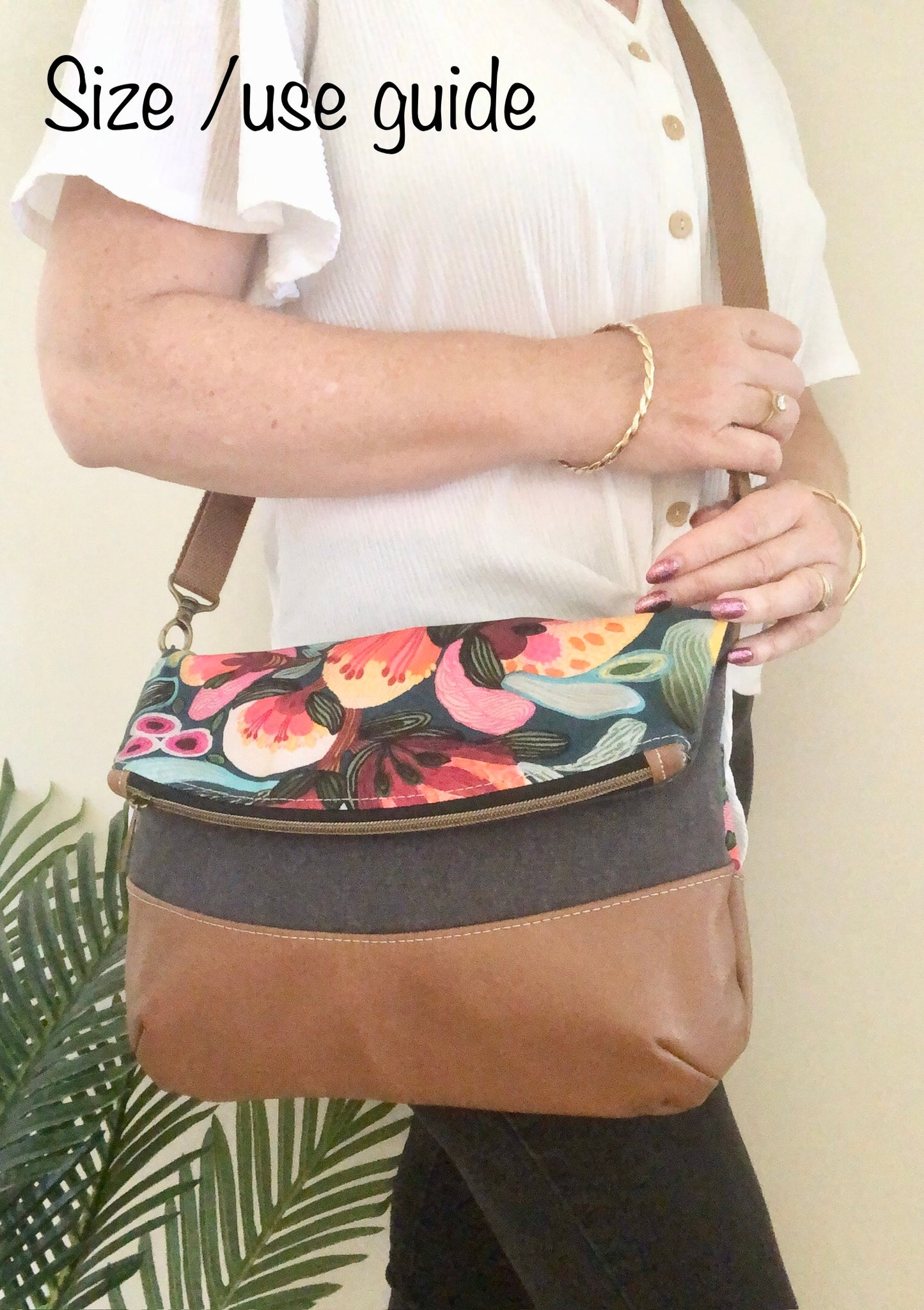 fold over bag in use