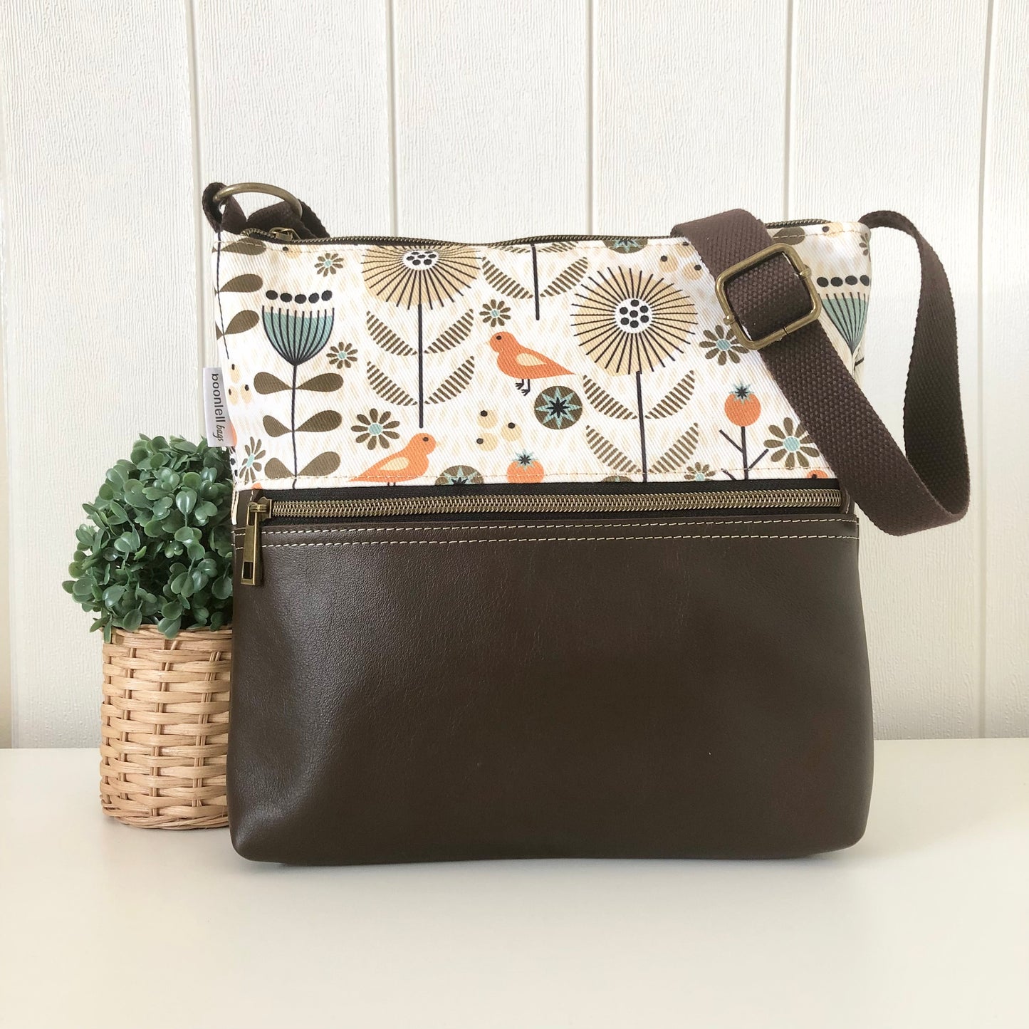 scandi meadow leather bag
