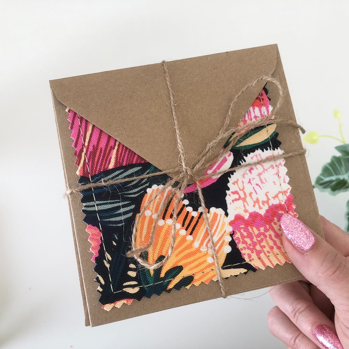 Five Pack of Cards with Flora and Fauna Fabrics #4