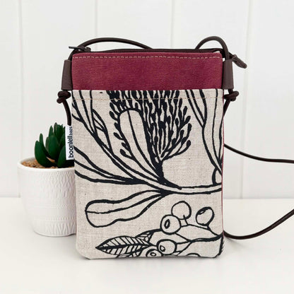 Sundew Sling Bag in Berry Canvas with Botanica #4