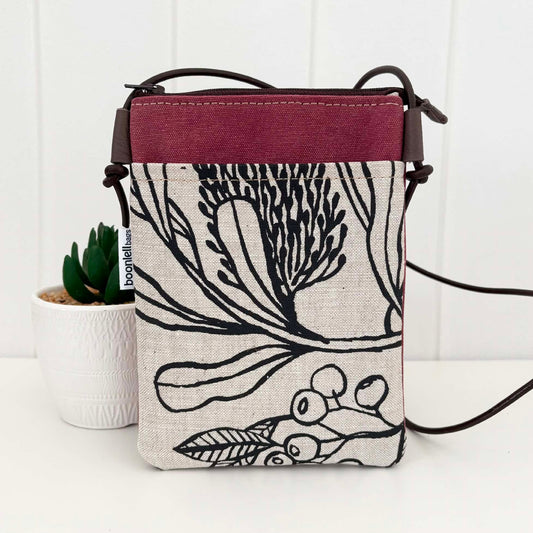 Sundew Sling Bag in Berry Canvas with Botanica #4