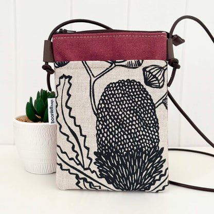 Sundew Sling Bag in Berry Canvas with Botanica #2