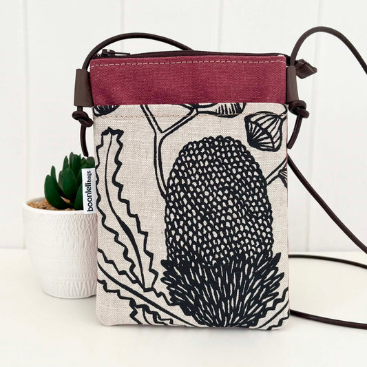 Sundew Sling Bag in Berry Canvas with Botanica #2