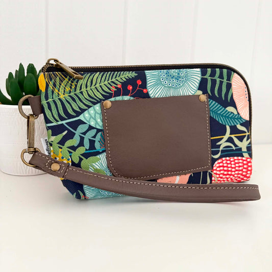 Boronia Purse/Wallet in Retro Garden