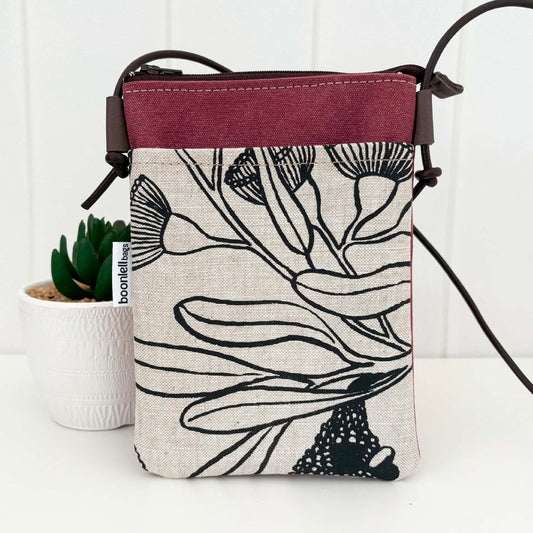 Sundew Sling Bag in Berry Canvas with Botanica #1