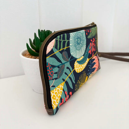 Boronia Purse/Wallet in Retro Garden