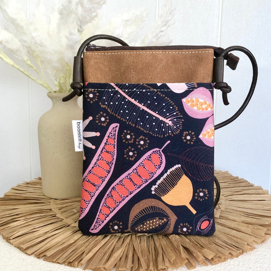 seed pod brown phone sling 