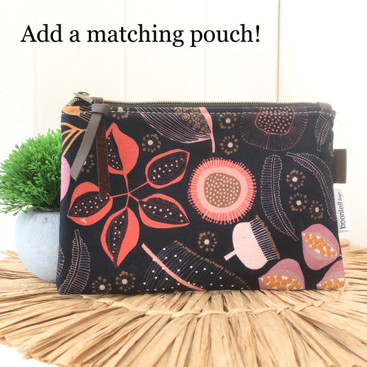 Matching Zipper Pouch in Seed Pod