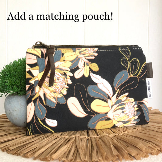 Matching Zipper Pouch in Ginger Utopia