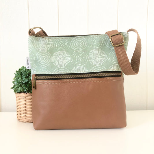 zipper bag tree rings front