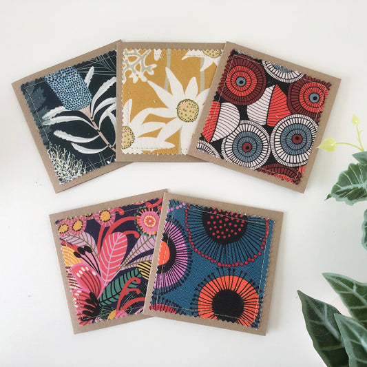 Five Pack of Cards with Flora and Fauna Fabrics #8
